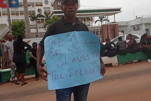 Ministry of Defence Civilians Staff Protest Killings by Military Personnel