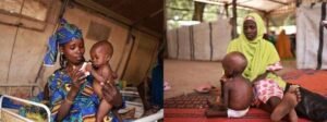 Mothers in Katsina state feeds their malnourished children
