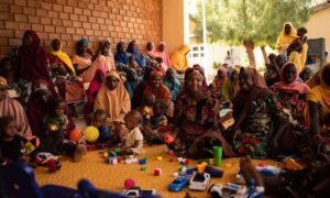 Women participating in a health talk at nutrition centre in katsina state