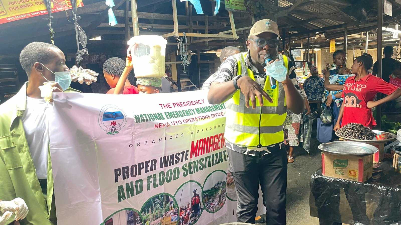 NEMA, NYSC Urge Uyo Traders to Stop Waste Dumping, Prevent Flooding