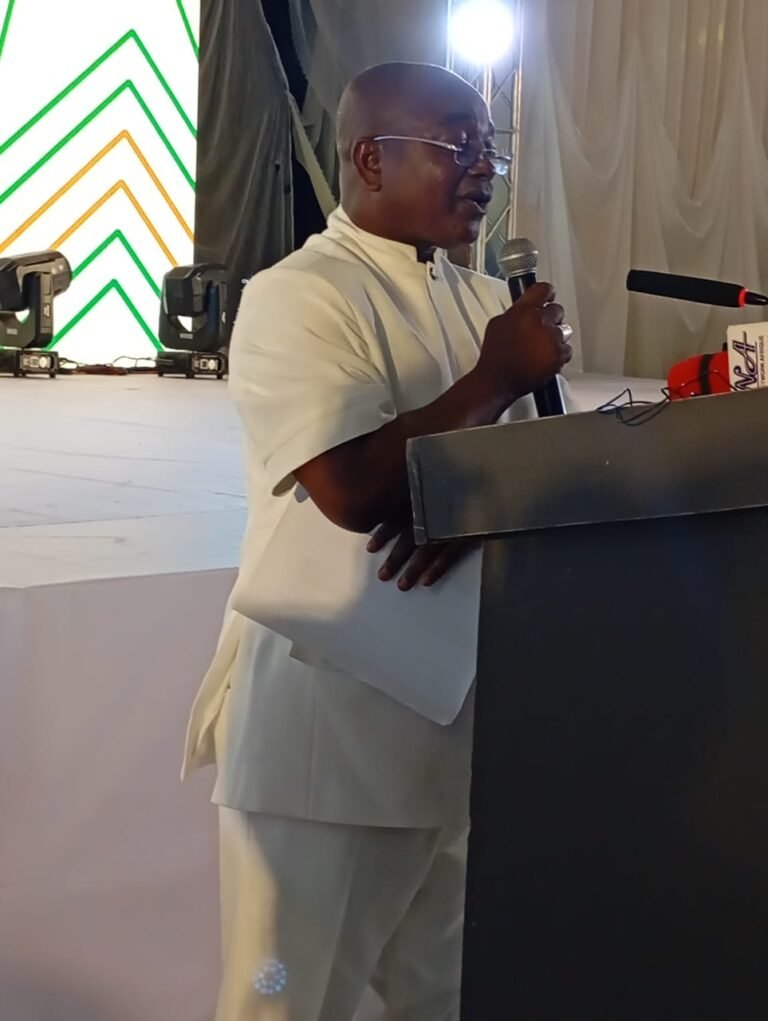 NECO Registrar presenting award to top student at Productivity Awards 2024