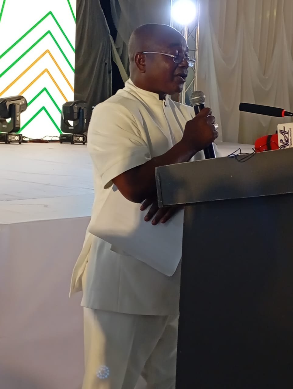 NECO Registrar presenting award to top student at Productivity Awards 2024