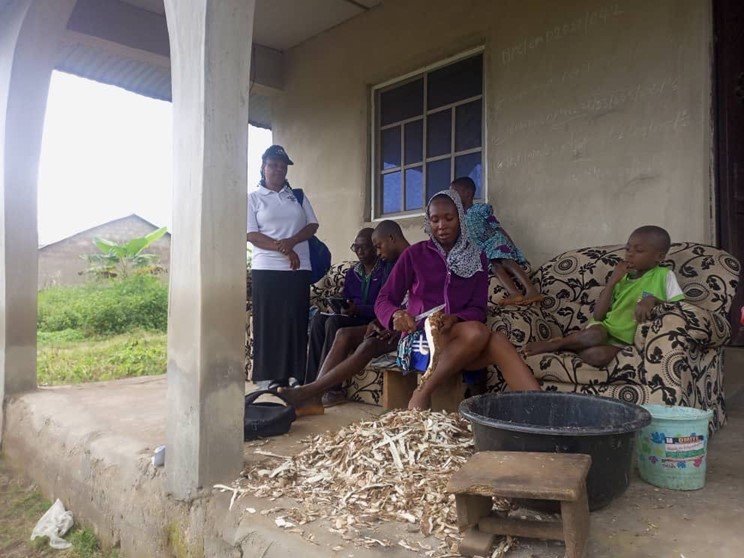 Farmer in Nigeria during agricultural survey training session