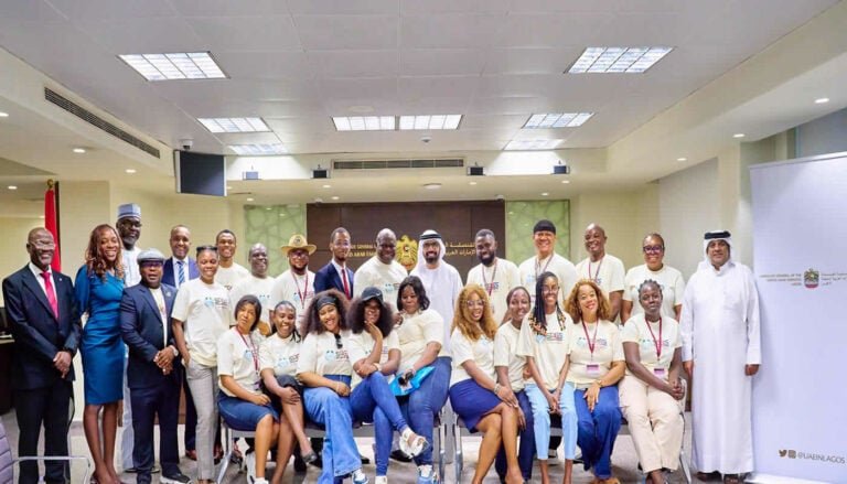 UAE Consul-General Salem Al Jaberi with UNILAG students in Lagos