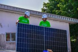 Newdigit engineers installing clean energy system in Lagos hospital”