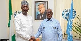 IITA Director-General Simeon Ehui meets UN Resident Coordinator Mohamed Fall in Abuja