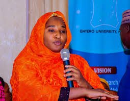 Minister of State for Education Prof. Suwaiba Ahmad speaking at the 2025 International Day of the Girl Child event in Abuja.