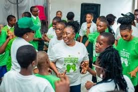 Students and officials during AHF Nigeria’s International Day of the Girl Child celebration in Akwa Ibom.