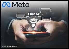 Meta AI chatbot interface displayed on a smartphone