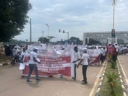 Protesters march in Kaduna demanding support for local refining