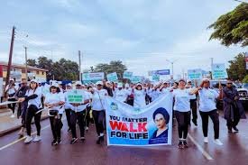 Delta First Lady Tobore Oborevwori leads fitness walk in Asaba