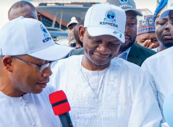 Governor Ododo and NPHCDA officials commissioning a revitalised primary healthcare facility in Kogi.