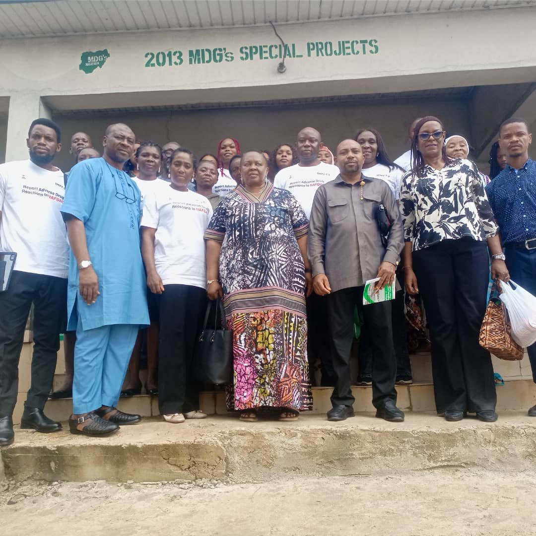 NAFDAC officials speaking at a pharmacovigilance sensitisation event in Rivers State