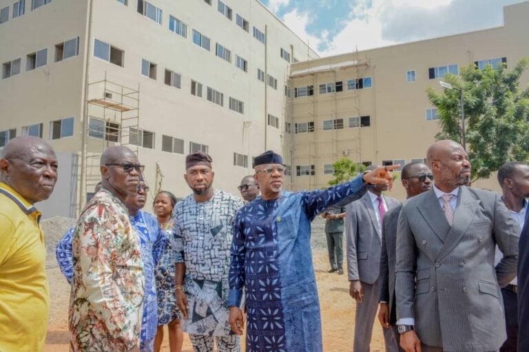 Governor inspecting the new medical facility in Abeokuta