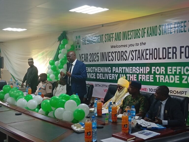 NEPZA officials addressing investors at the Kano Free Trade Zone Forum