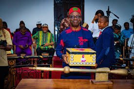 Governor Soludo presenting the 2026 Anambra budget to lawmakers