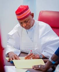Governor Yusuf signing the bill establishing Gaya Polytechnic in Kano.
