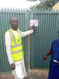 KWEPA officials sealing a private school in Ilorin for sanitation violations