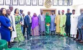 NAPTIP officials addressing community stakeholders during sensitisation event