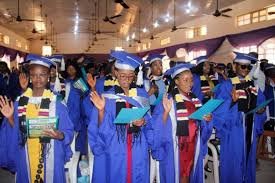 Newly inducted nurses at Achievers University Owo ceremony