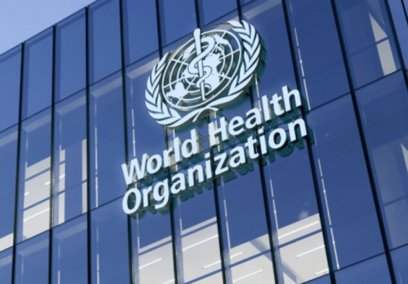 WHO and Bayer representatives reaffirming global health partnership on neglected diseases