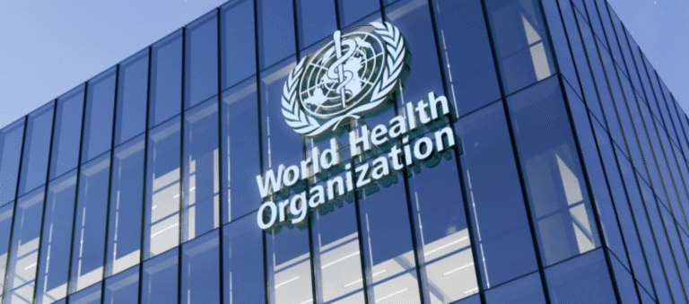 WHO and Bayer representatives reaffirming global health partnership on neglected diseases