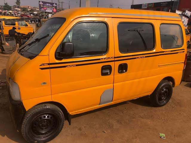 Korope minibuses operating on a busy Lagos highway before the proposed ban