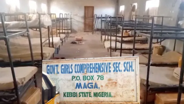 Closed school compound in Northern Nigeria following insecurity and abductions