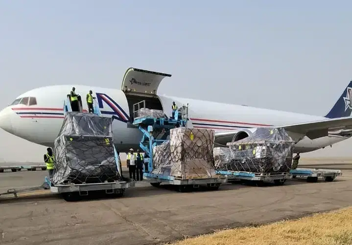 U.S. military supplies delivered to Nigerian authorities in Abuja
