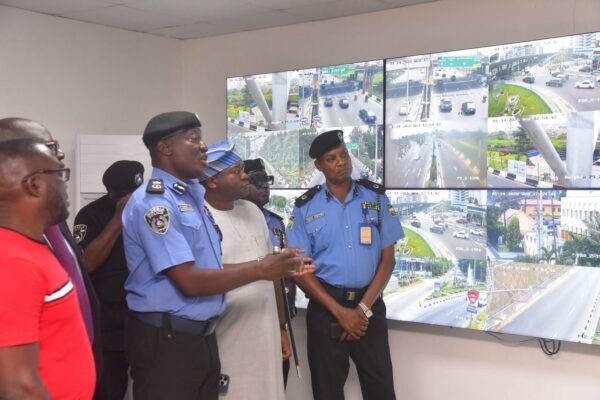 Lagos police CCTV surveillance centre monitoring Third Mainland Bridge
