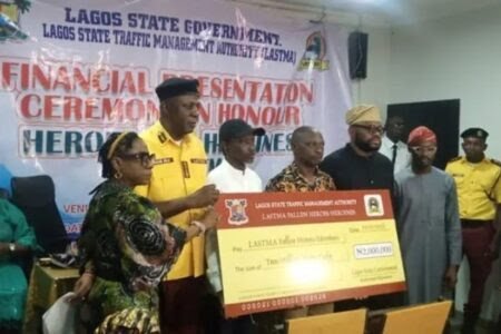 Lagos officials honour fallen LASTMA officers and families