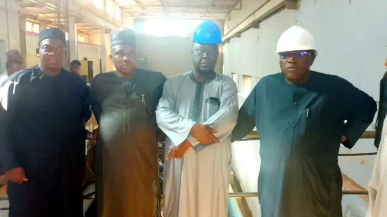 Engineers repairing damaged pipeline at Birnin Kebbi waterworks