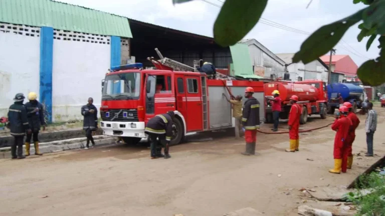 Firefighters responding to commercial fire outbreak in Abuja
