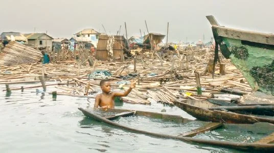 Lagos officials inspect demolished Makoko waterfront structures over safety concerns