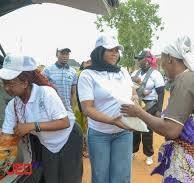 Beneficiaries receiving food items at OVL Foundation FoodFest