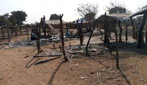 Burnt stalls after deadly attack on Kasuwan Daji Market, Niger State.