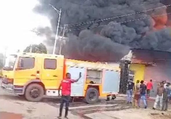 Firefighters battling blaze at Ogun Guangdong Free Trade Zone