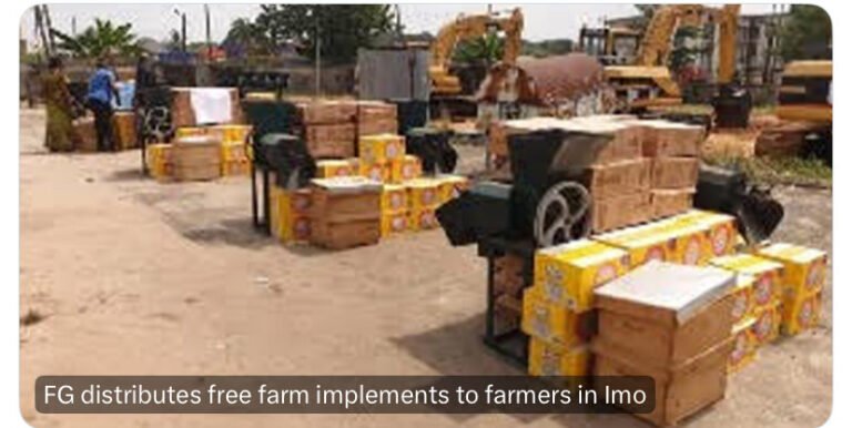 Federal Government distributing free farm tools to Imo farmers in Owerri