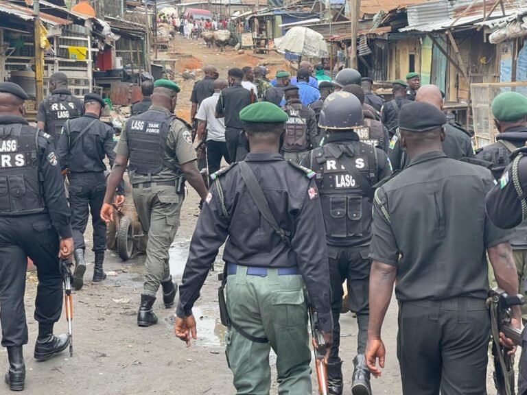 Scene of police shooting that killed two bystanders in Alagbado Lagos