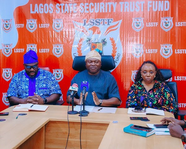Lagos security agencies with newly deployed patrol vehicles