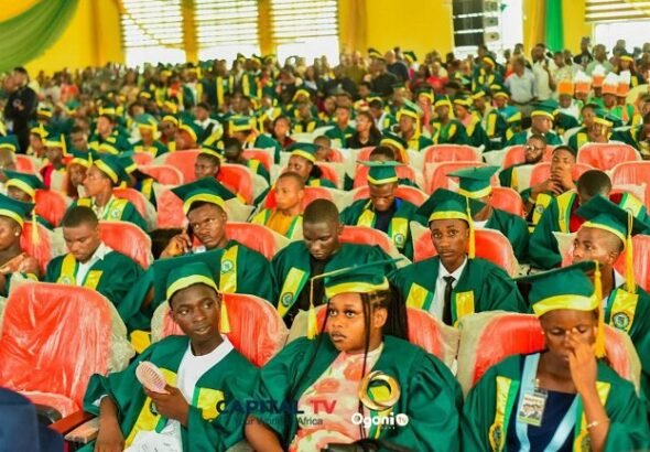 Students at Federal University of Environment and Technology matriculation in Rivers State