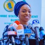 Nigeria Trade Minister Jumoke Oduwole presenting export revenue figures