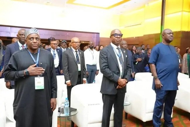 NNPC executives speaking at SAIPEC energy conference in Lagos