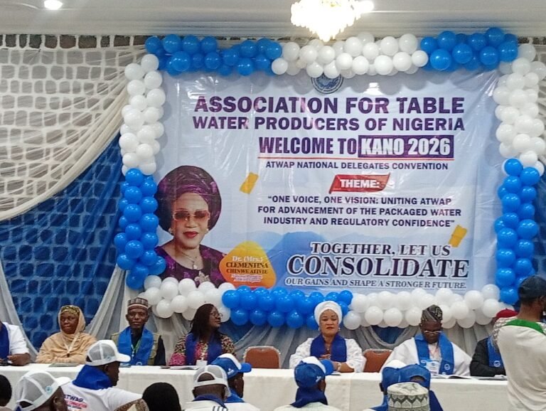 Table water producers at a national convention in Kano discussing water safety standards