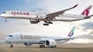 Emirates and Qatar Airways aircraft grounded amid Middle East conflict