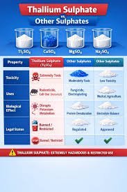 Laboratory warning sign indicating toxic chemicals linked to thallium sulphate health risks