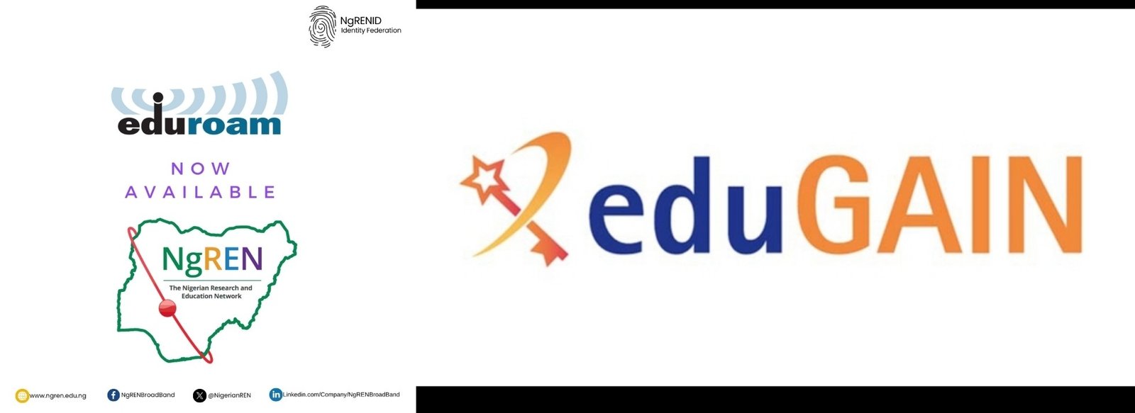 NgREN and eduGAIN logos symbolising Nigeria’s integration into global research digital identity infrastructure