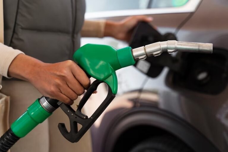 Fuel price board showing high petrol prices in Nigeria