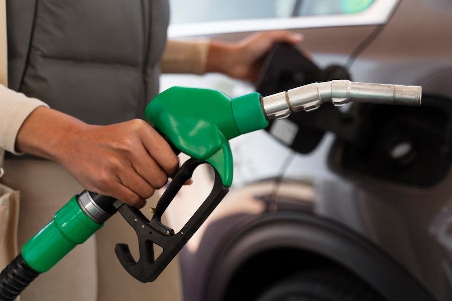 Fuel price board showing high petrol prices in Nigeria