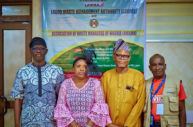 Waste sorting and recycling activities in Lagos